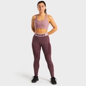 Gymshark Pink Full Length Low Rise Leggings Size Small Nylon Blend Women…